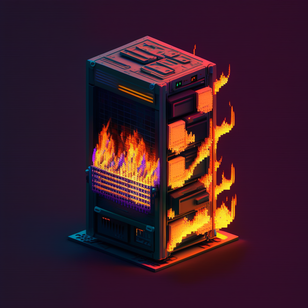 Server on fire